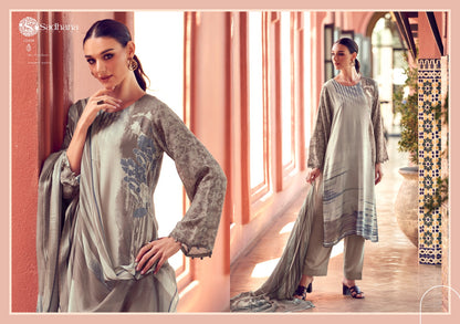 Liyanaa Sadhana Muslin Silk Pant Style Suits Exporter India