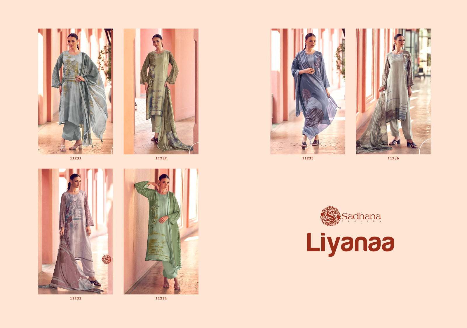 Liyanaa Sadhana Muslin Silk Pant Style Suits Exporter India