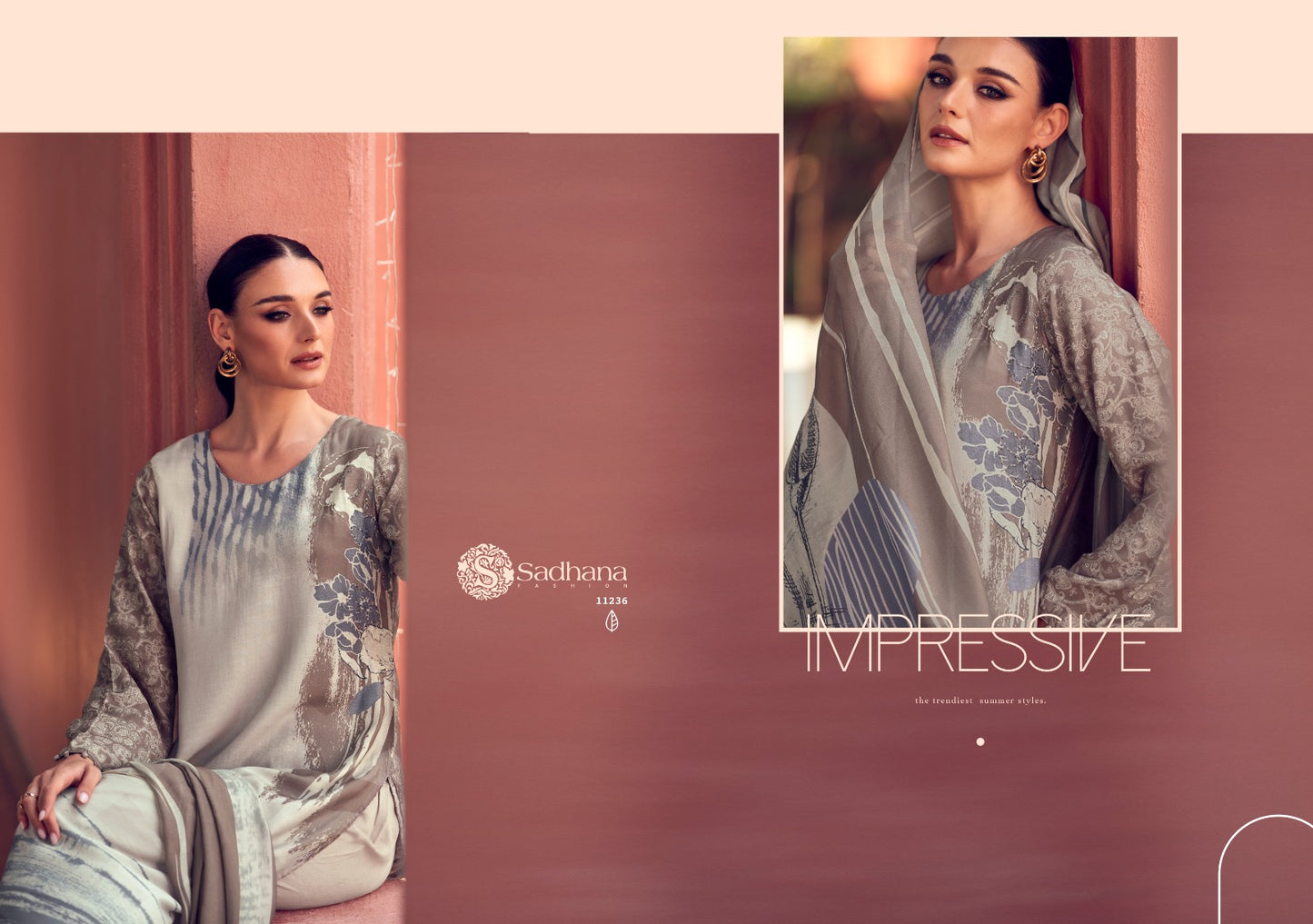 Liyanaa Sadhana Muslin Silk Pant Style Suits Exporter India