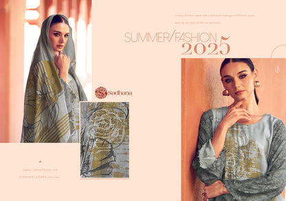 Liyanaa Sadhana Muslin Silk Pant Style Suits Exporter India