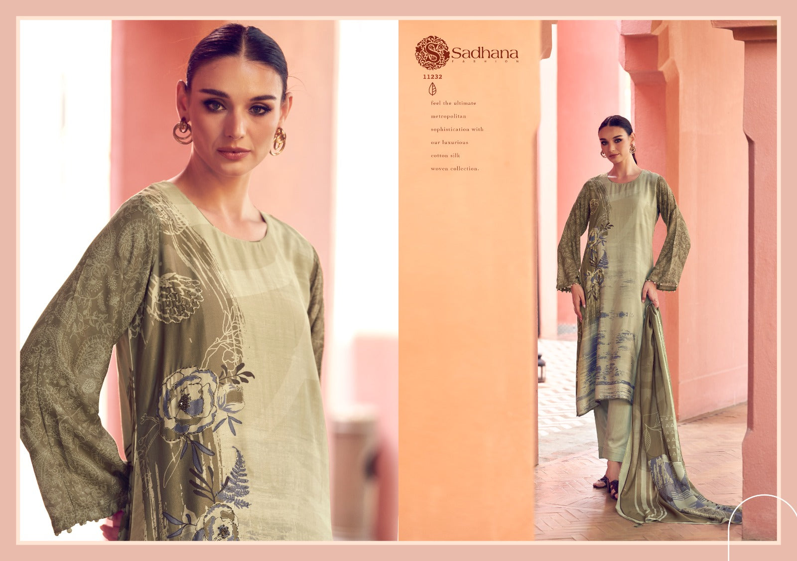Liyanaa Sadhana Muslin Silk Pant Style Suits Exporter India