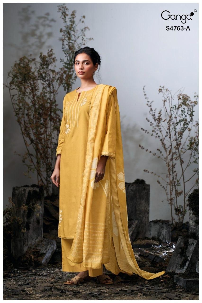 Liyanshi 4763 Ganga Cotton Plazzo Style Suits Wholesaler Gujarat