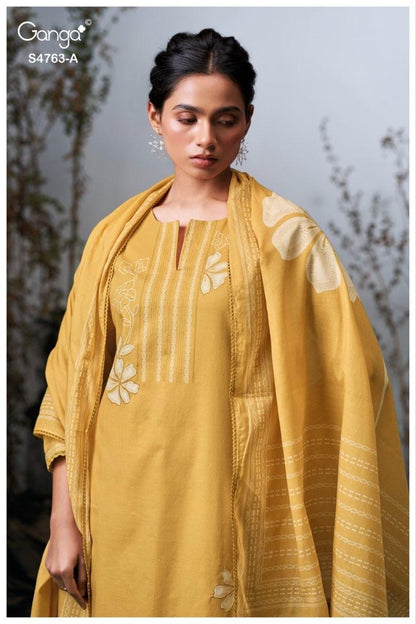 Liyanshi 4763 Ganga Cotton Plazzo Style Suits Wholesaler Gujarat