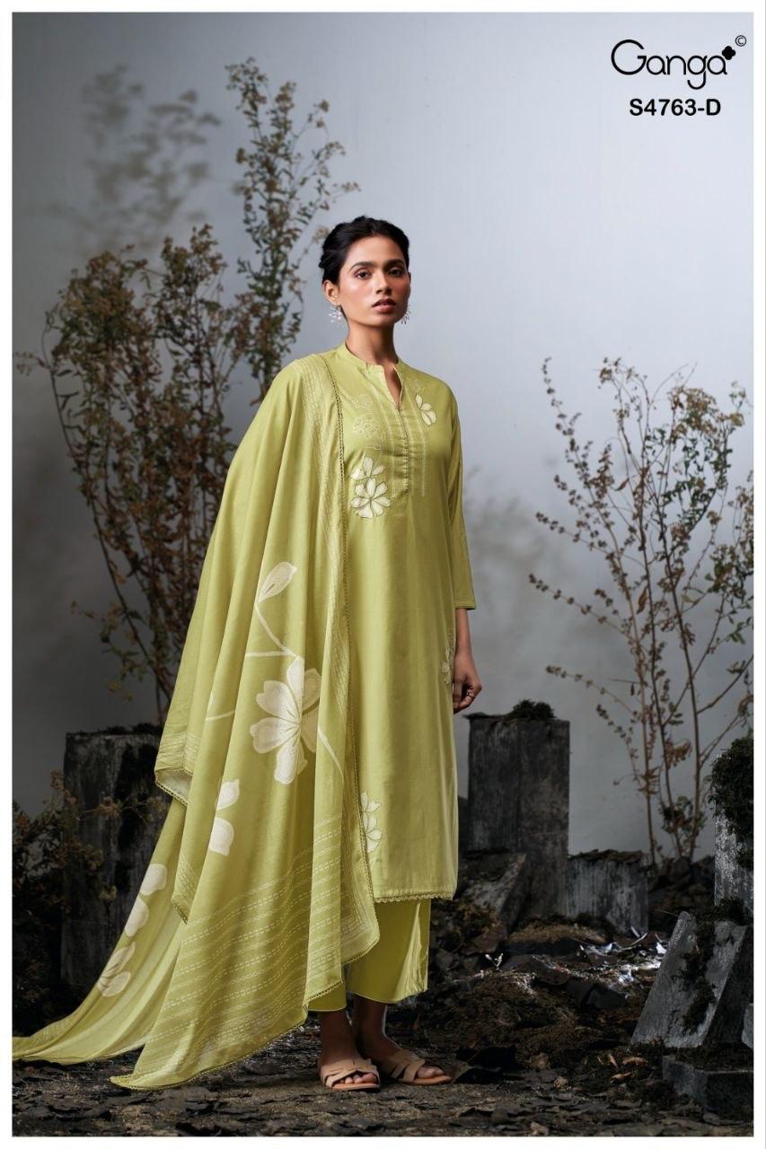 Liyanshi 4763 Ganga Cotton Plazzo Style Suits Wholesaler Gujarat