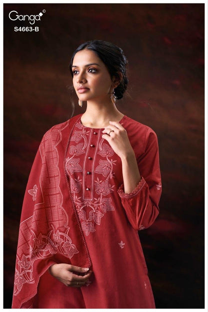 Liyara 4663 Ganga Cotton Plazzo Style Suits Wholesaler Gujarat