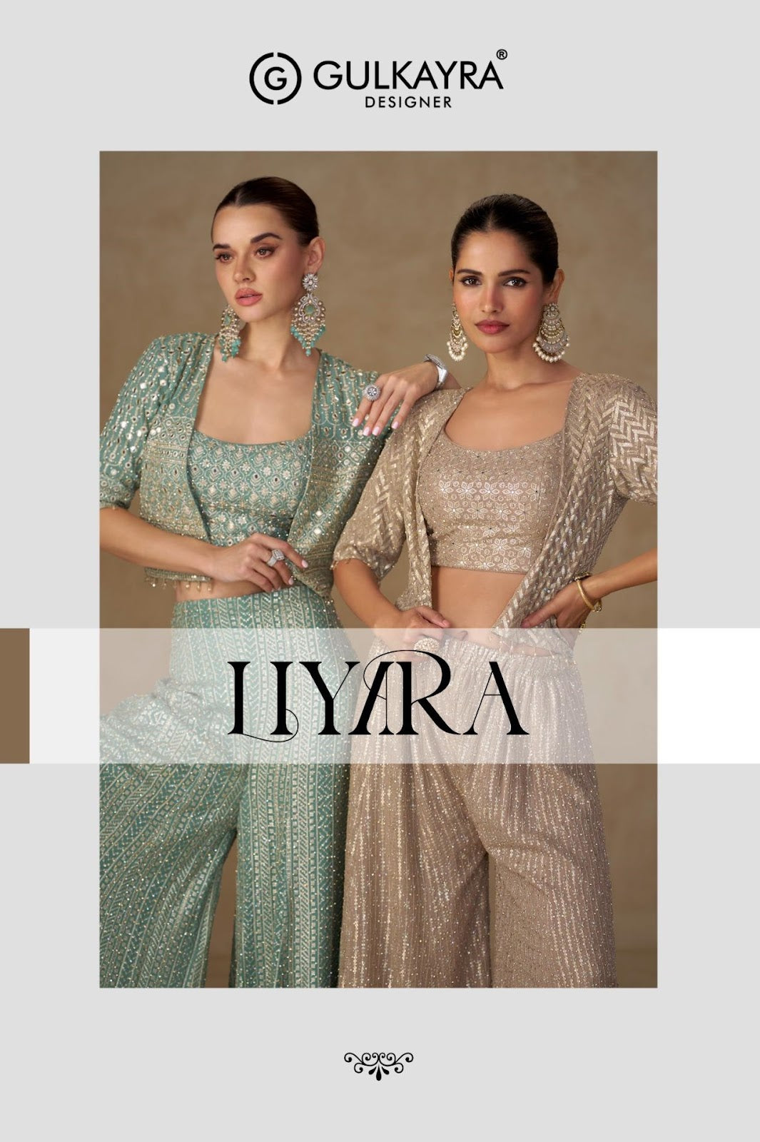 Liyara Gulkayra Designer Georgette Indo Western Pair Wholesaler