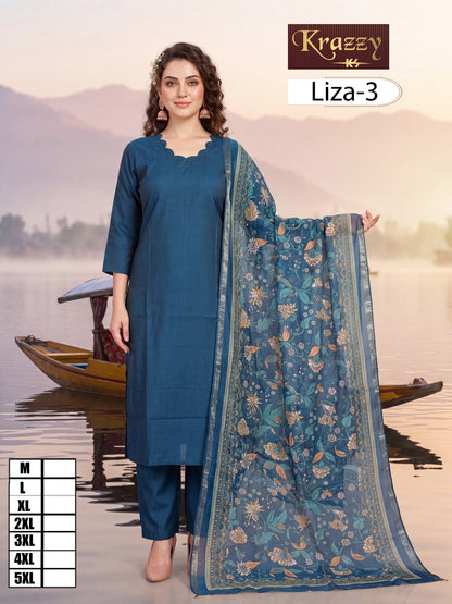 Liza Plain Krazzy Kanha Fancy Readymade Pant Style Suits Wholesaler India