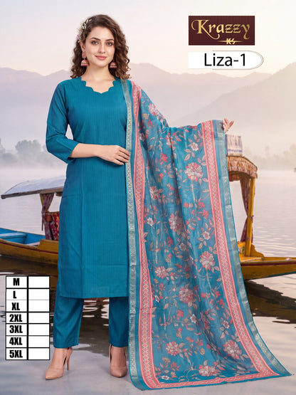 Liza Plain Krazzy Kanha Fancy Readymade Pant Style Suits Wholesaler India