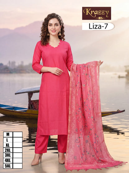 Liza Plain Krazzy Kanha Fancy Readymade Pant Style Suits Wholesaler India