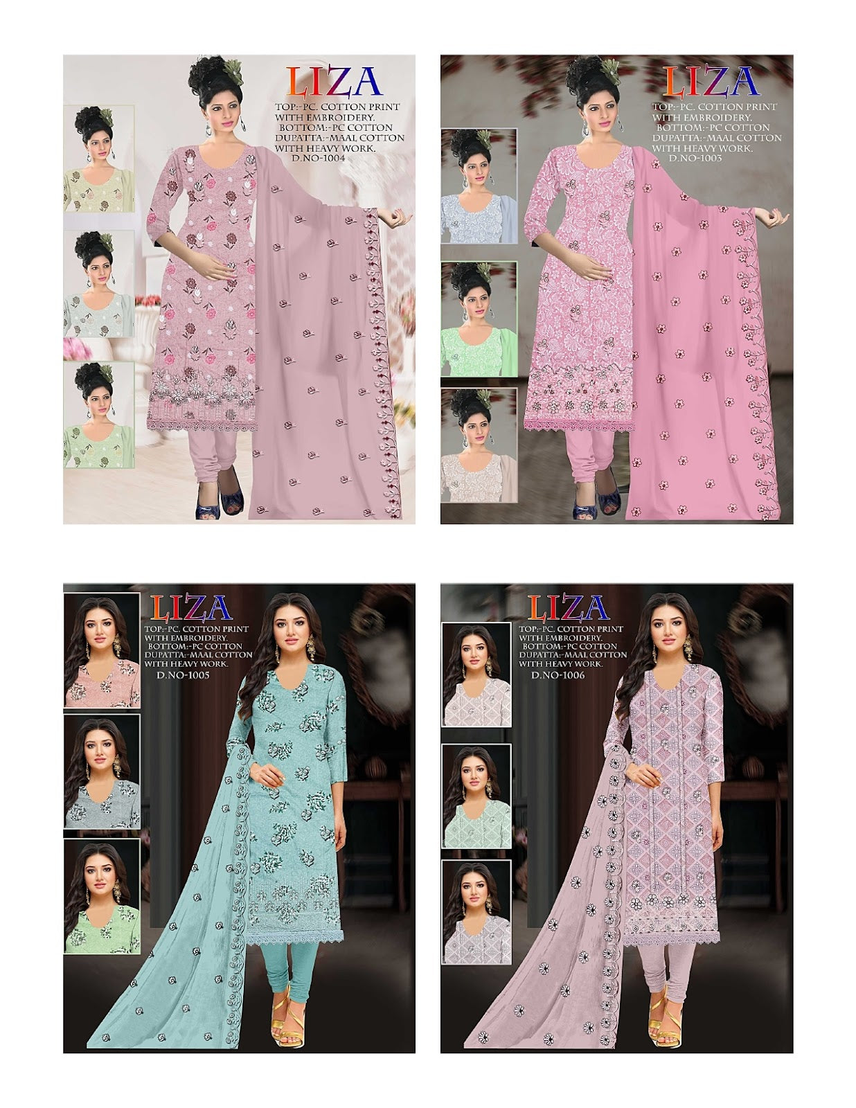 Liza Sun Cotton Pant Style Suits Wholesaler Gujarat