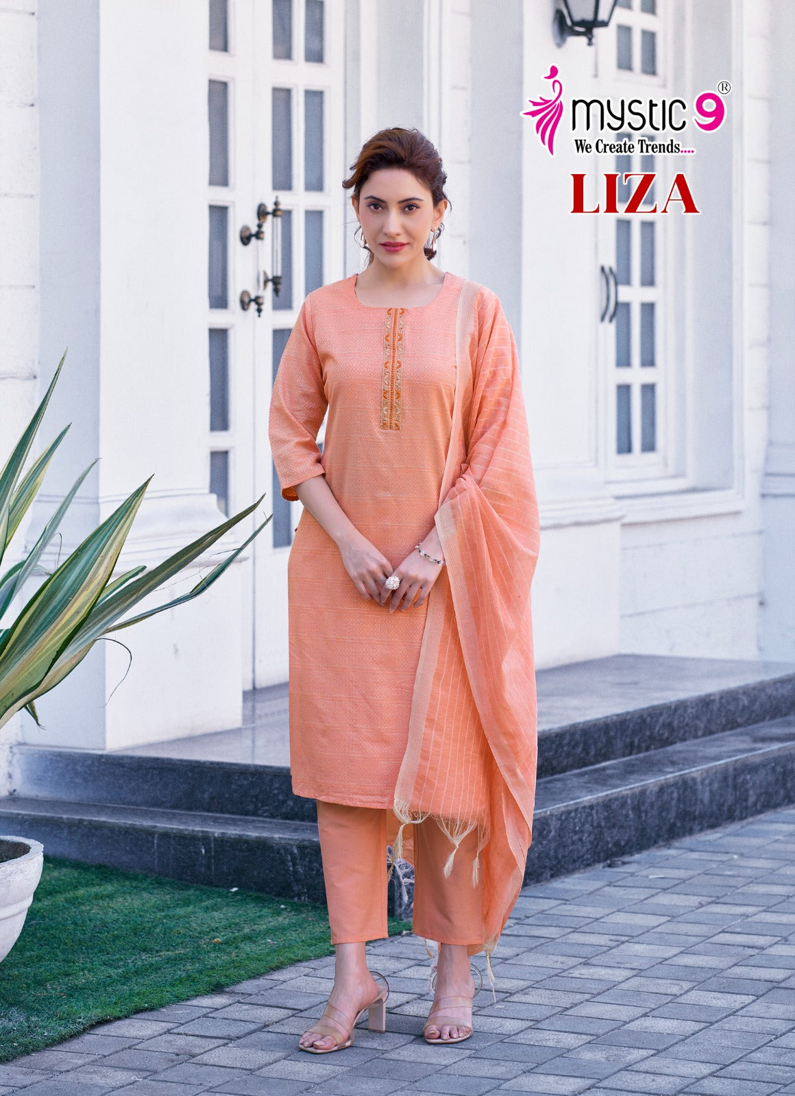 Liza Vol 3 Mystic 9 Cotton Readymade Pant Style Suits Wholesaler
