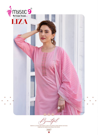 Liza Vol 3 Mystic 9 Cotton Readymade Pant Style Suits Wholesaler