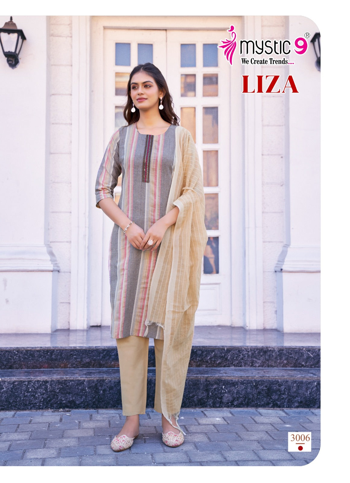 Liza Vol 3 Mystic 9 Cotton Readymade Pant Style Suits Wholesaler