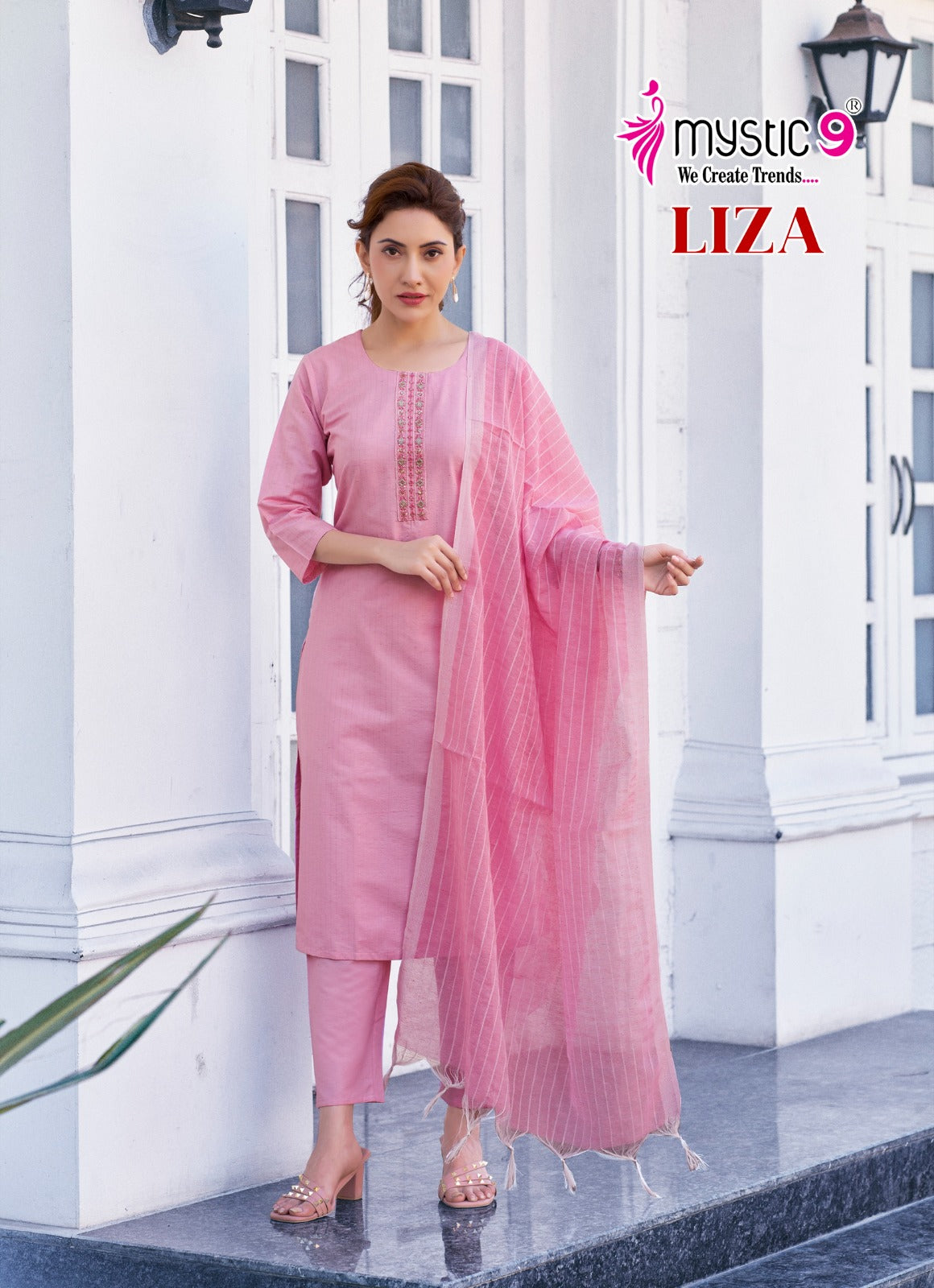 Liza Vol 3 Mystic 9 Cotton Readymade Pant Style Suits Wholesaler