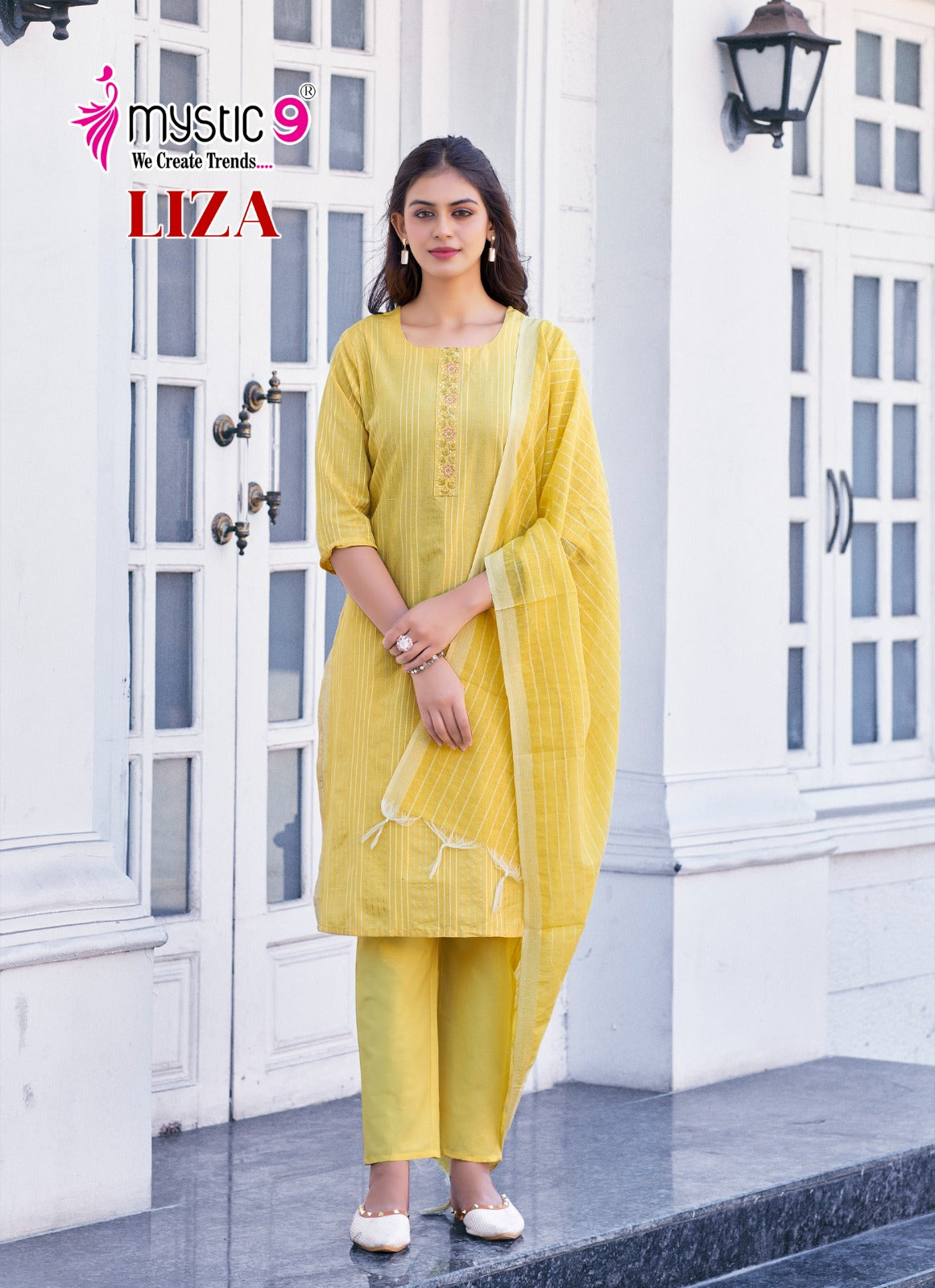Liza Vol 3 Mystic 9 Cotton Readymade Pant Style Suits Wholesaler