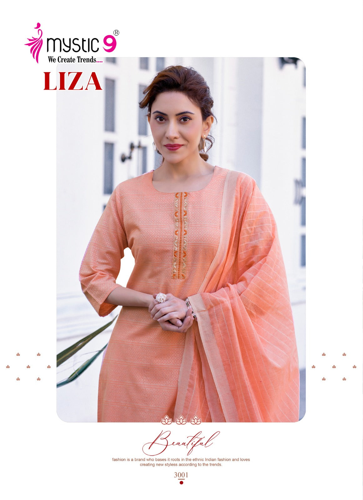 Liza Vol 3 Mystic 9 Cotton Readymade Pant Style Suits Wholesaler