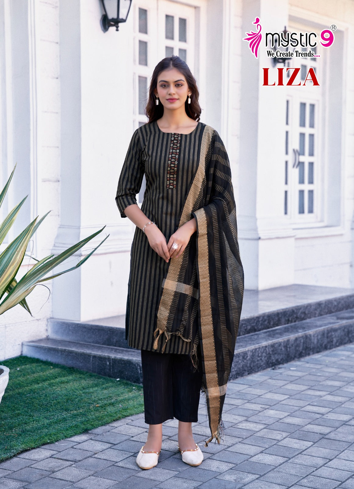 Liza Vol 3 Mystic 9 Cotton Readymade Pant Style Suits Wholesaler