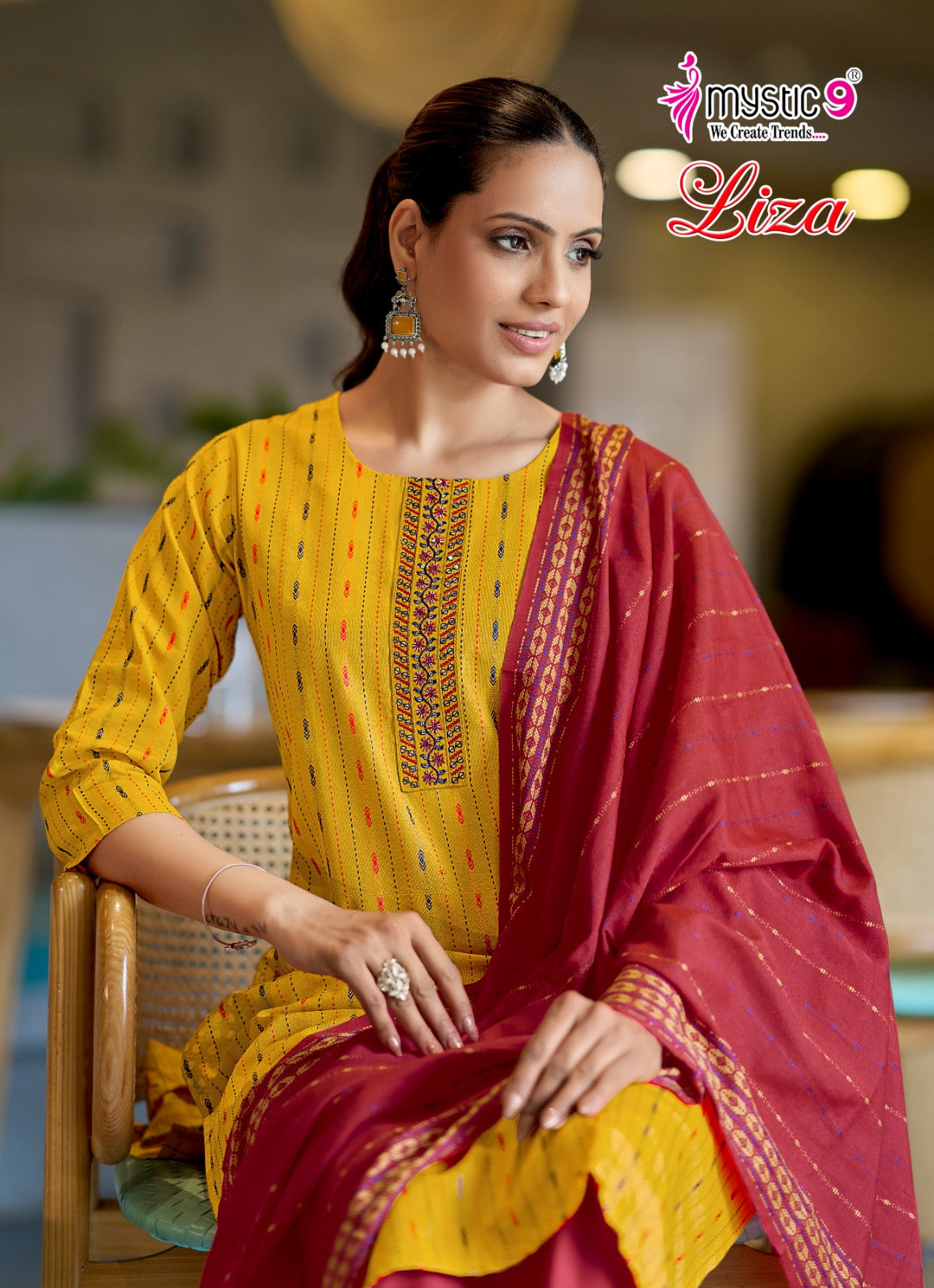 Liza Vol 4 Mystic 9 Cotton Readymade Pant Style Suits Wholesaler India