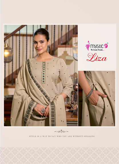 Liza Vol 5 Mystic 9 Handloom Readymade Pant Style Suits Exporter Gujarat