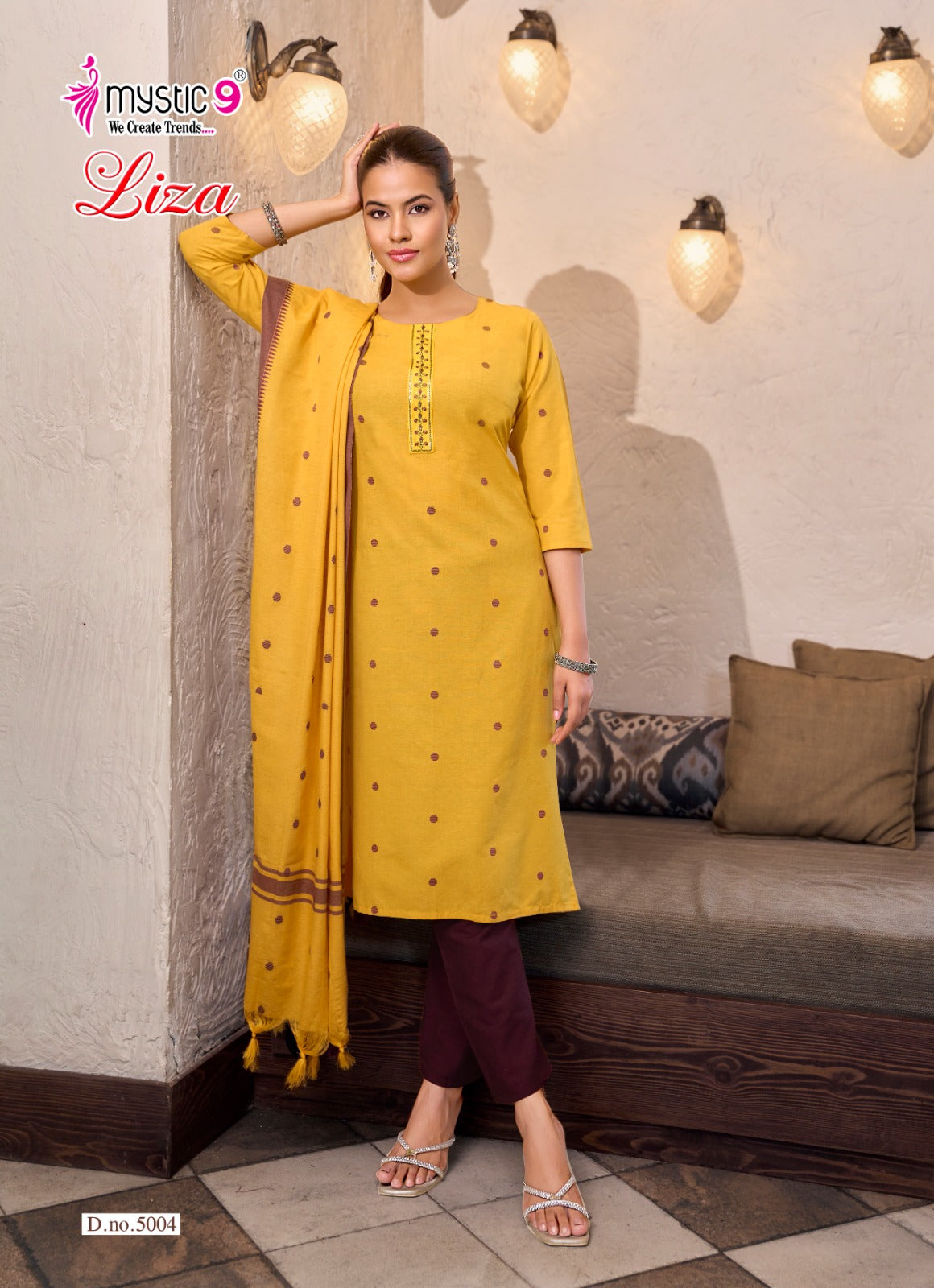 Liza Vol 5 Mystic 9 Handloom Readymade Pant Style Suits Exporter Gujarat