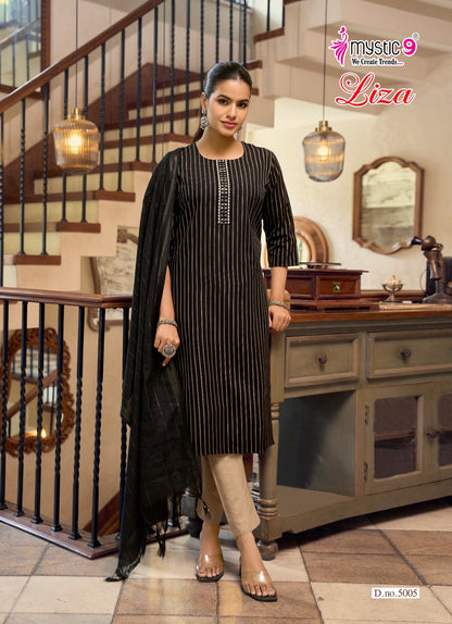 Liza Vol 5 Mystic 9 Handloom Readymade Pant Style Suits Exporter Gujarat