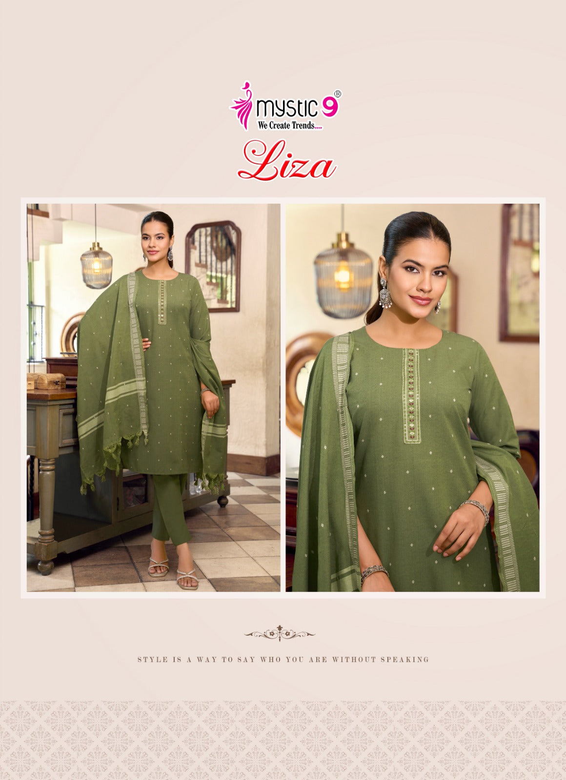 Liza Vol 5 Mystic 9 Handloom Readymade Pant Style Suits Exporter Gujarat