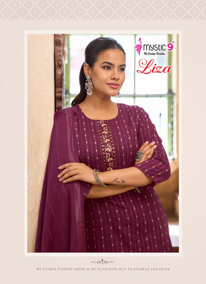 Liza Vol 5 Mystic 9 Handloom Readymade Pant Style Suits Exporter Gujarat