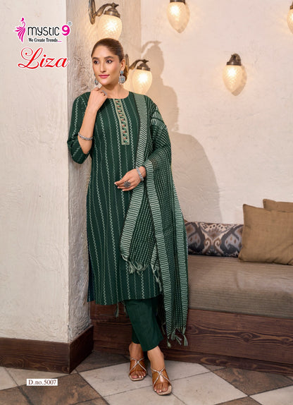 Liza Vol 5 Mystic 9 Handloom Readymade Pant Style Suits Exporter Gujarat