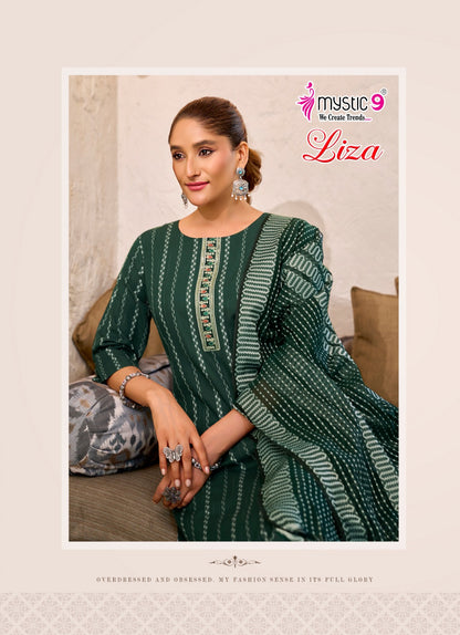 Liza Vol 5 Mystic 9 Handloom Readymade Pant Style Suits Exporter Gujarat