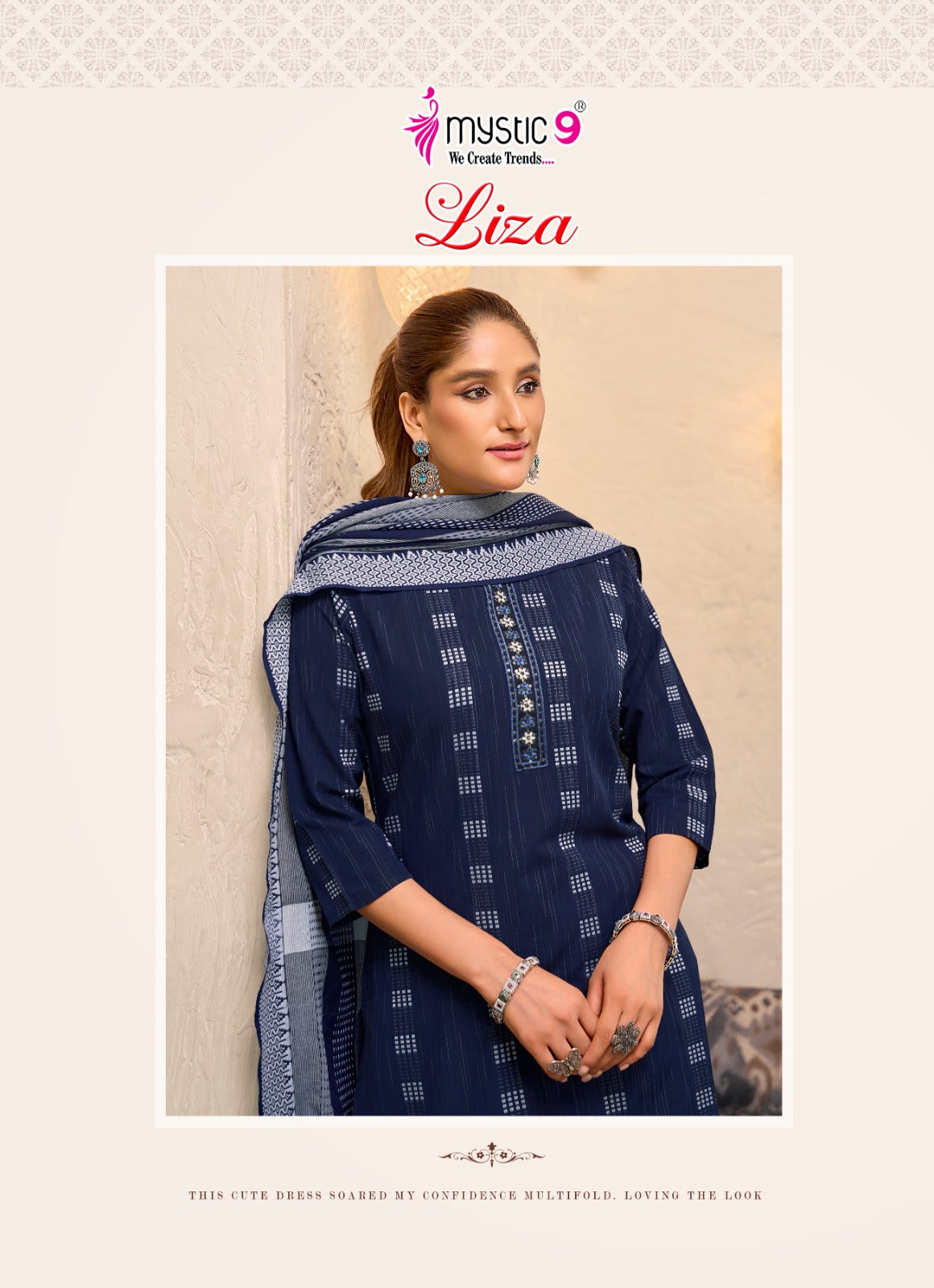 Liza Vol 5 Mystic 9 Handloom Readymade Pant Style Suits Exporter Gujarat
