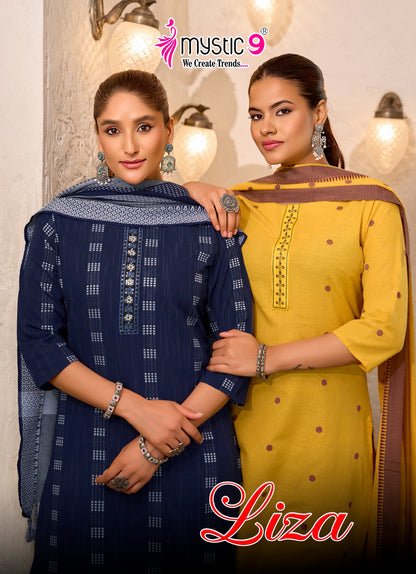 Liza Vol 5 Mystic 9 Handloom Readymade Pant Style Suits Exporter Gujarat