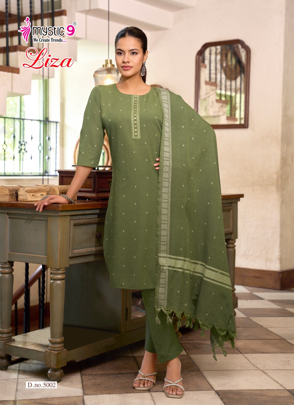 Liza Vol 5 Mystic 9 Handloom Readymade Pant Style Suits Exporter Gujarat