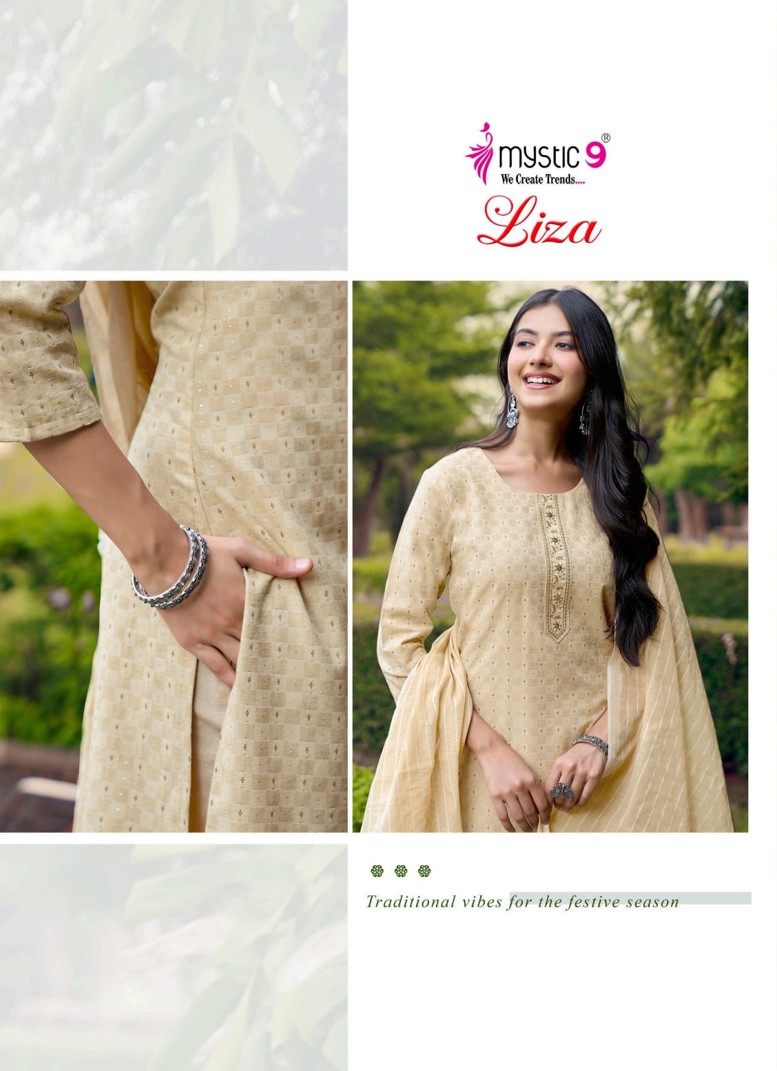 Liza Vol 6 Mystic 9 Handloom Readymade Pant Style Suits Supplier Gujarat