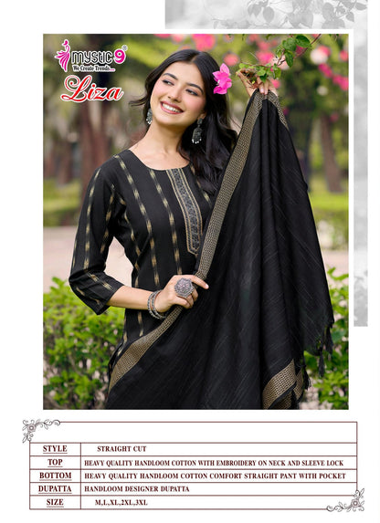 Liza Vol 6 Mystic 9 Handloom Readymade Pant Style Suits Supplier Gujarat