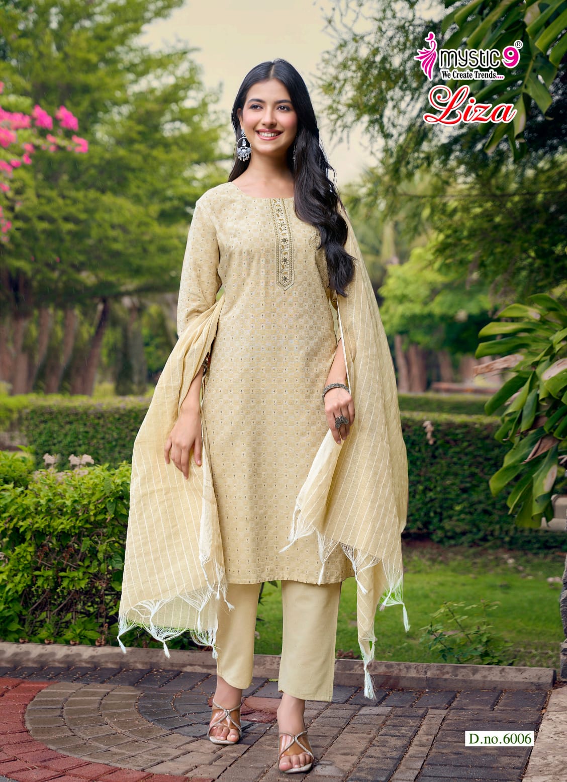 Liza Vol 6 Mystic 9 Handloom Readymade Pant Style Suits Supplier Gujarat