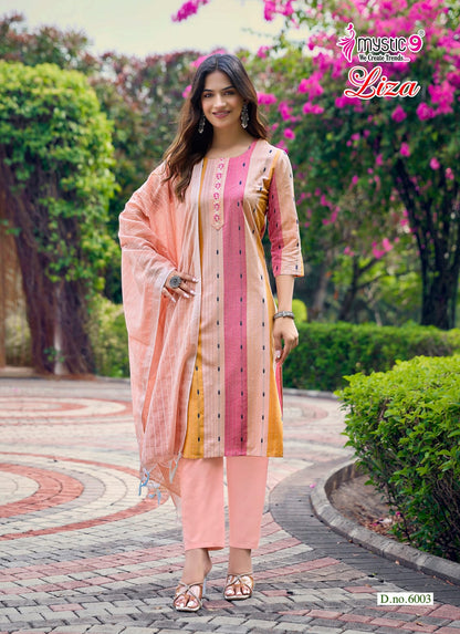 Liza Vol 6 Mystic 9 Handloom Readymade Pant Style Suits Supplier Gujarat