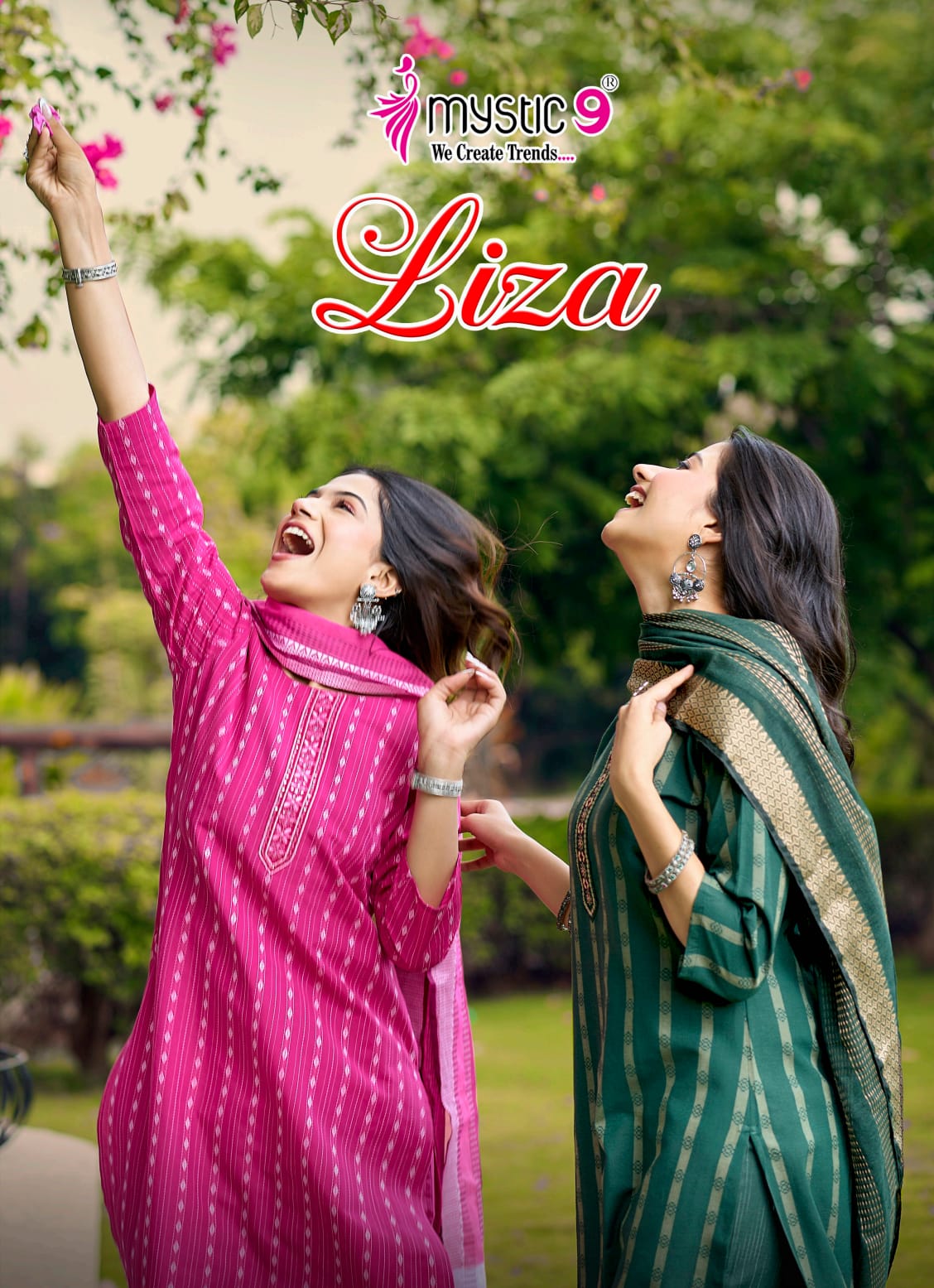 Liza Vol 6 Mystic 9 Handloom Readymade Pant Style Suits Supplier Gujarat