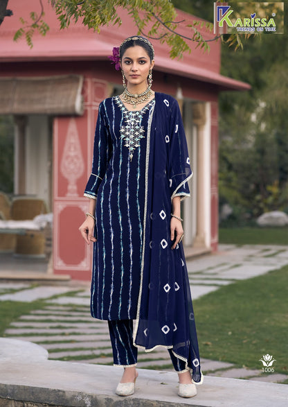 Lizaa Karissa Liva Rayon Readymade Suits Supplier India