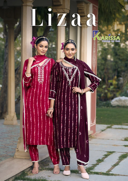 Lizaa Karissa Liva Rayon Readymade Suits Supplier India