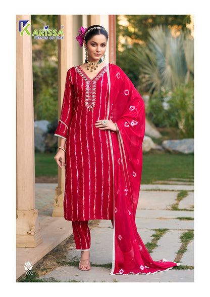 Lizaa Karissa Liva Rayon Readymade Suits Supplier India