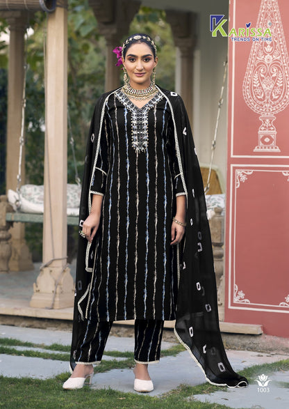 Lizaa Karissa Liva Rayon Readymade Suits Supplier India