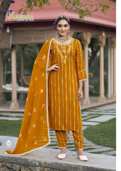 Lizaa Karissa Liva Rayon Readymade Suits Supplier India