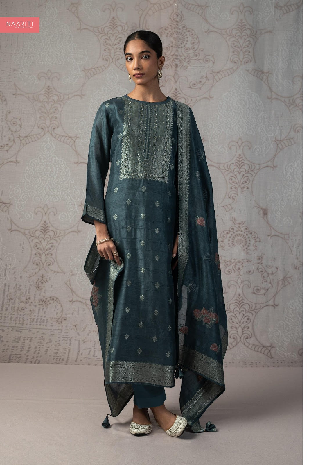 Lizaaf Naariti Silk Jacquard Pant Style Suits Manufacturer