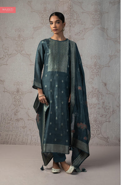 Lizaaf Naariti Silk Jacquard Pant Style Suits Manufacturer