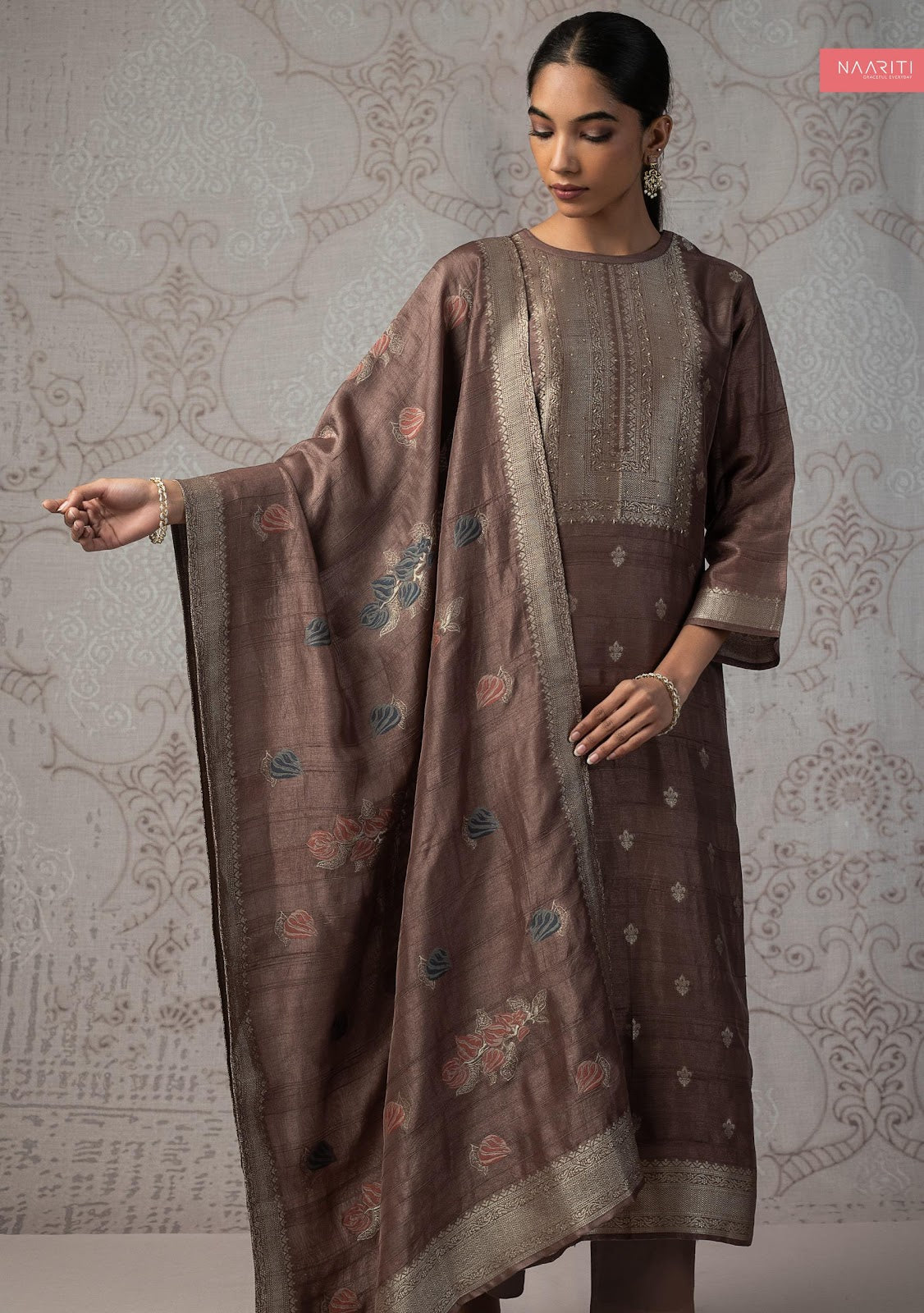 Lizaaf Naariti Silk Jacquard Pant Style Suits Manufacturer