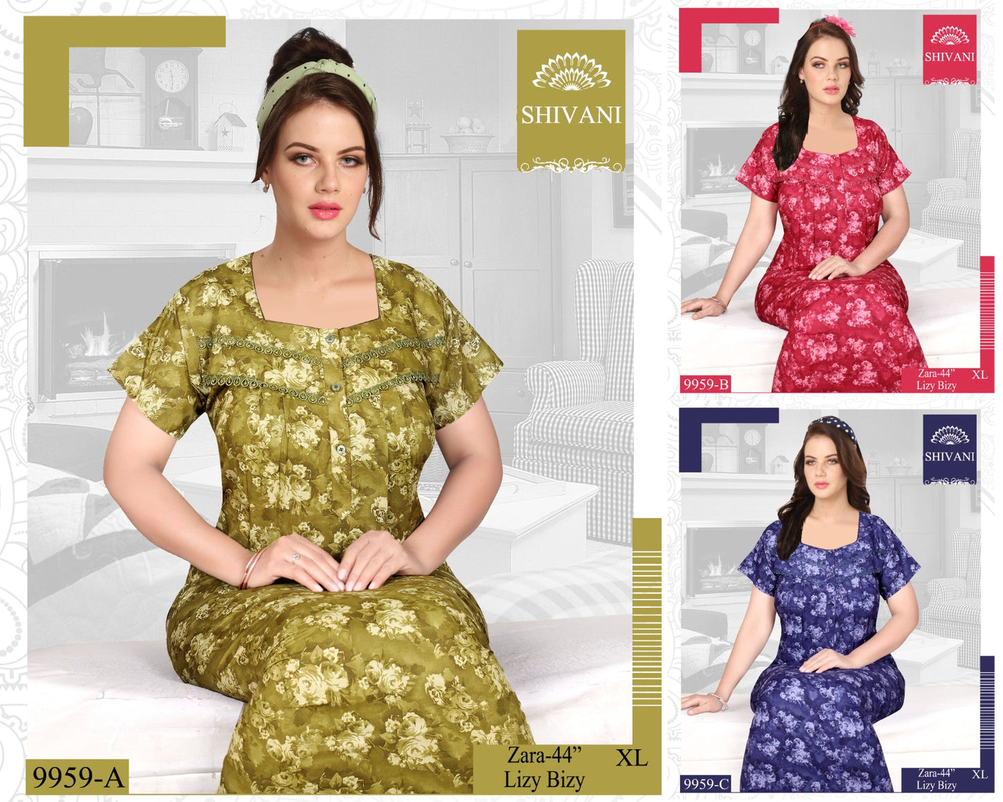 Lizy Bizy 050425 Shivani Night Gowns Exporter