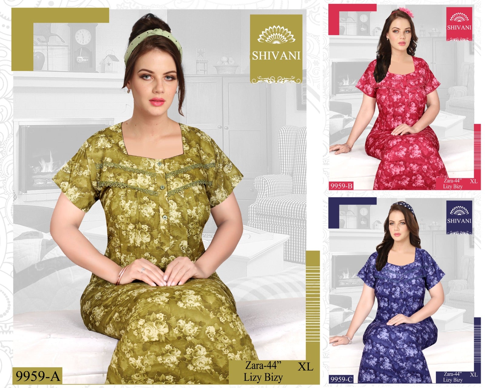 Lizy Bizy 050425 Shivani Night Gowns Exporter