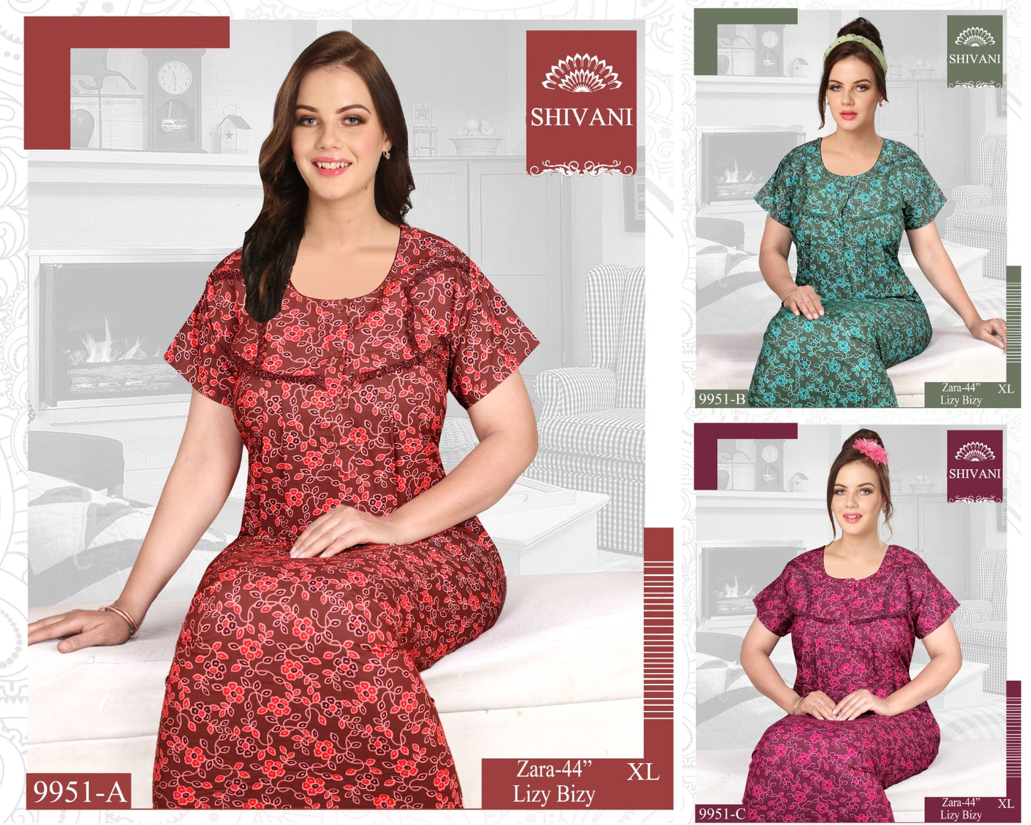 Lizy Bizy 050425 Shivani Night Gowns Exporter