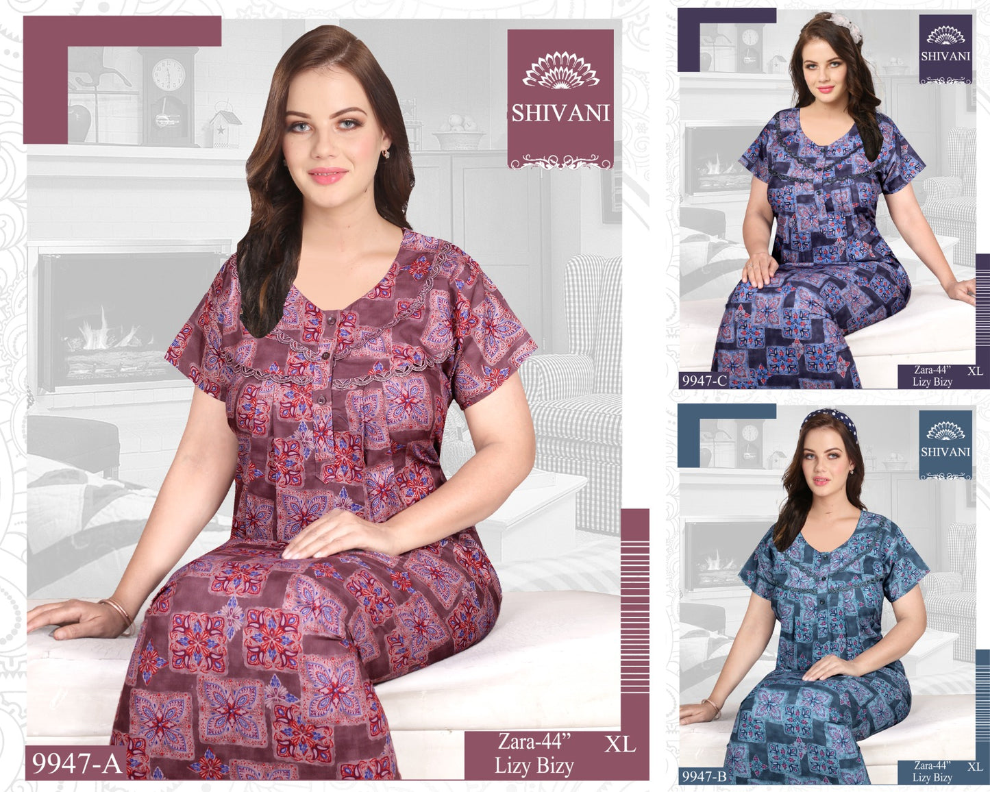 Lizy Bizy 050425 Shivani Night Gowns Exporter