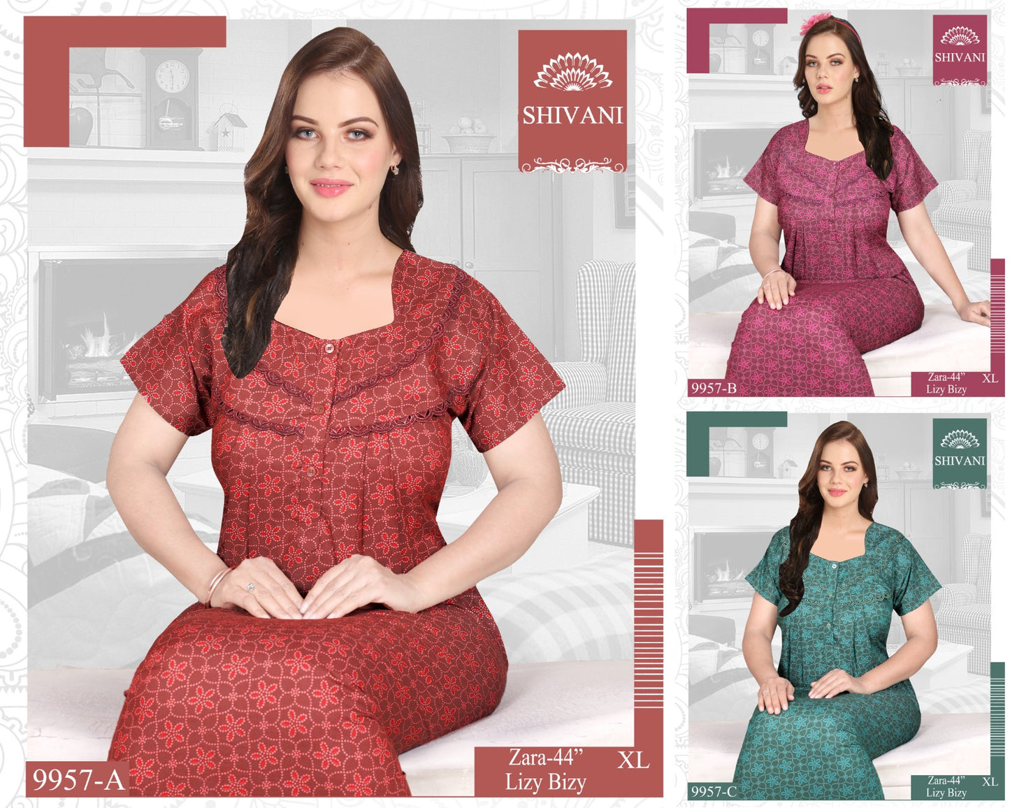 Lizy Bizy 050425 Shivani Night Gowns Exporter